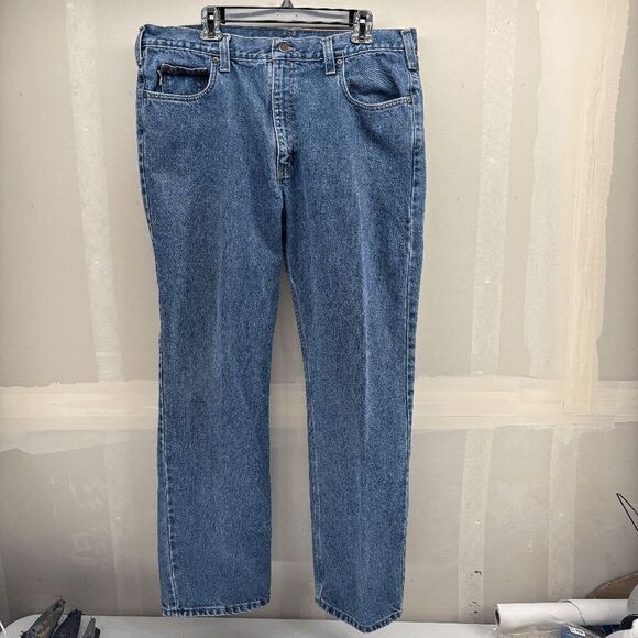 Carhartt Straight Leg Traditional Fit Men's Blue Jeans Size 40 x 32 D480 DPS - Picture 1 of 8